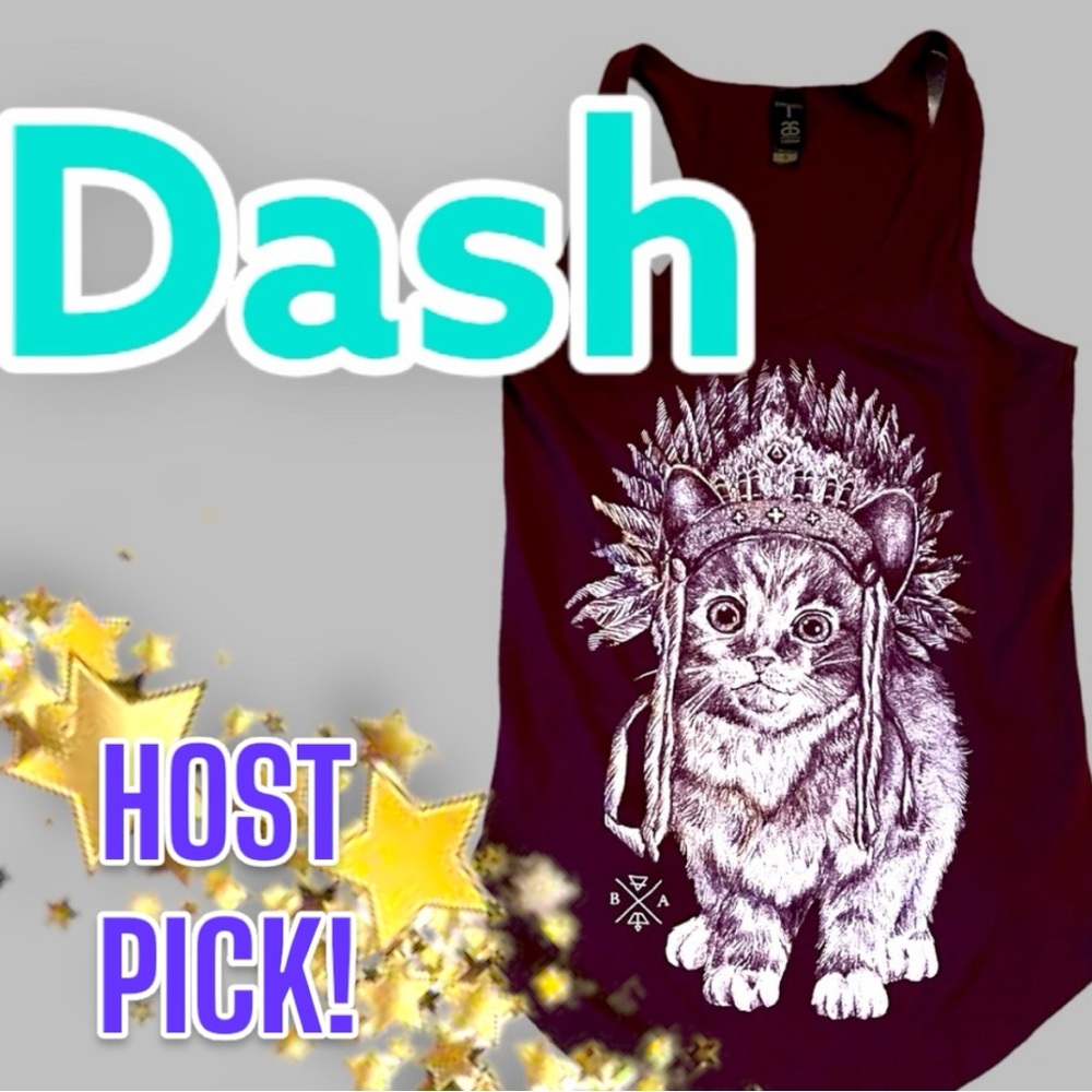 🎉HOST PICK🎉 Dash “queen Kitty” oversized maroon tank top. Size Small 🐈👑
